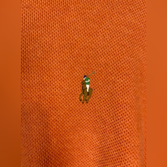 Polo Ralph Lauren Mens 1/4 Zip Sweater Size XL Orange Pony Long Sleeve - Picture 5 of 16